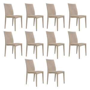 Kit 10 Cadeiras Rattan